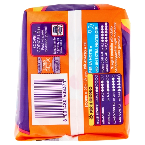 Lines Seta ultra flussi leggeri 16 pz